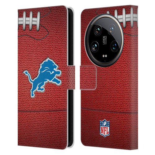 NFL Detroit Lions Graphics Football Leather Book Wallet Case Cover For Xiaomi 14 Ultra