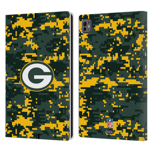 NFL Green Bay Packers Graphics Digital Camouflage Leather Book Wallet Case Cover For Apple iPad Pro 11 M4 2024 NFL Green Bay Packers Graphics Digital Camouflage Leather Book Wallet Case Cover For Apple iPad Pro 11 M4 2024