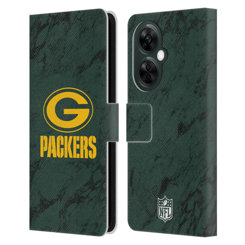 NFL Green Bay Packers Graphics Coloured Marble Leather Book Wallet Case Cover For OnePlus Nord CE 3 Lite 5G