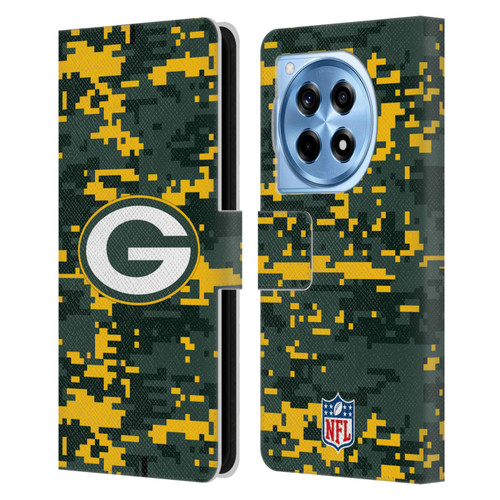 NFL Green Bay Packers Graphics Digital Camouflage Leather Book Wallet Case Cover For OnePlus 12R