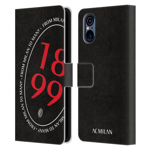AC Milan Art 1899 Oversized Leather Book Wallet Case Cover For Sony Xperia 5 V 5G