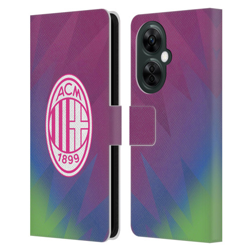 AC Milan 2023/24 Crest Kit Third Leather Book Wallet Case Cover For OnePlus Nord CE 3 Lite 5G