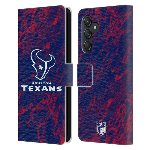 NFL Houston Texans Graphics Coloured Marble Leather Book Wallet Case Cover For Samsung Galaxy M55 5G
