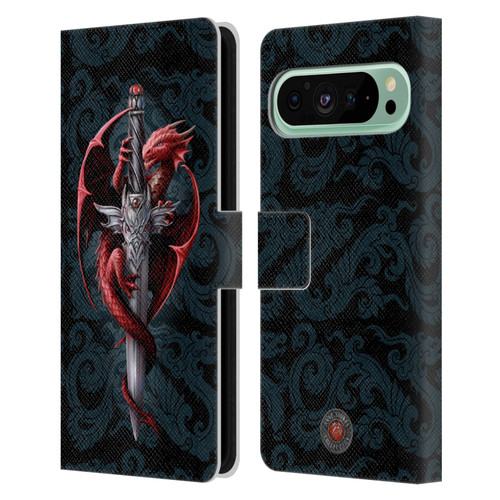 Anne Stokes Dragons Dagger Leather Book Wallet Case Cover For Google Pixel 9 Pro XL