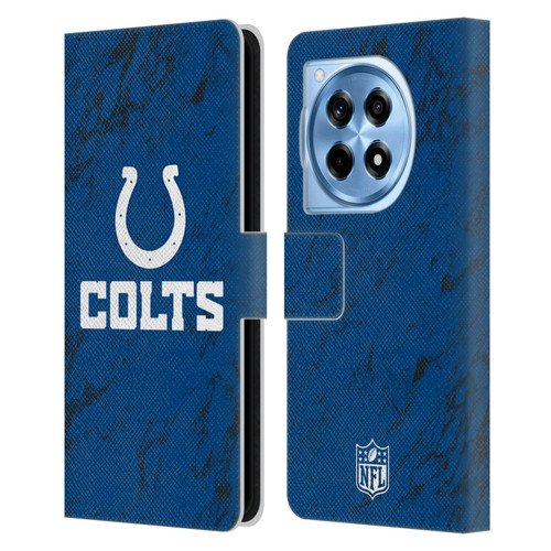 NFL Indianapolis Colts Graphics Coloured Marble Leather Book Wallet Case Cover For OnePlus 12R