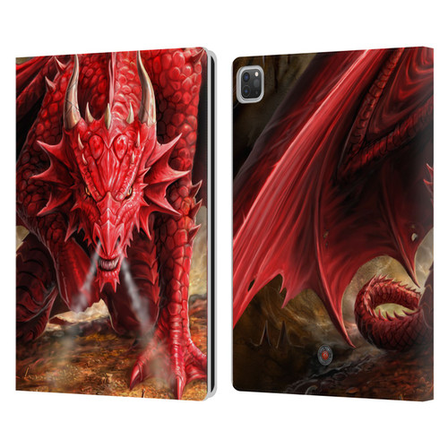 Anne Stokes Dragons Lair Leather Book Wallet Case Cover For Apple iPad Pro 13 M4 2024