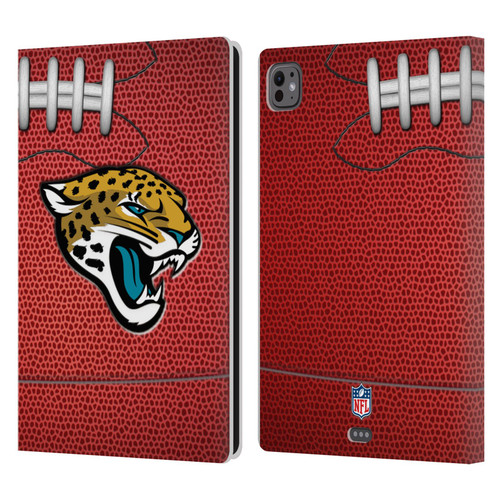NFL Jacksonville Jaguars Graphics Football Leather Book Wallet Case Cover For Apple iPad Pro 11 M4 2024