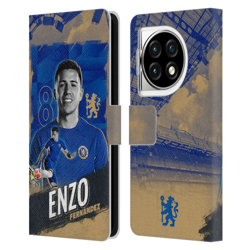 Chelsea Football Club 2023/24 First Team Enzo Fernández Leather Book Wallet Case Cover For OPPO OnePlus Ace 3 5G