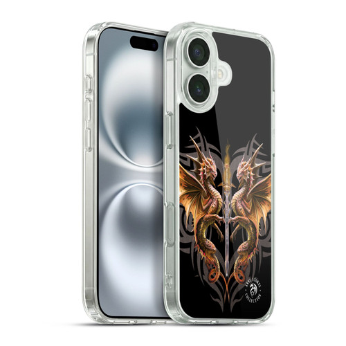 Anne Stokes Mix Fantasy Art Dragon Sword Soft Gel Case for Apple iPhone 16 Plus