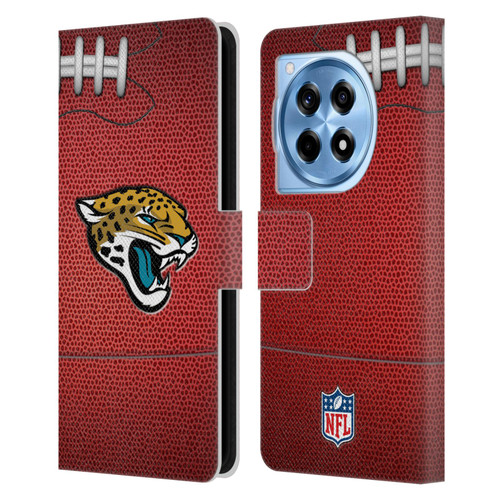 NFL Jacksonville Jaguars Graphics Football Leather Book Wallet Case Cover For OnePlus 12R