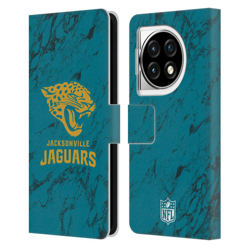 NFL Jacksonville Jaguars Graphics Coloured Marble Leather Book Wallet Case Cover For OPPO OnePlus Ace 3 5G