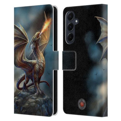 Anne Stokes Dragons Noble Leather Book Wallet Case Cover For Samsung Galaxy A55 5G