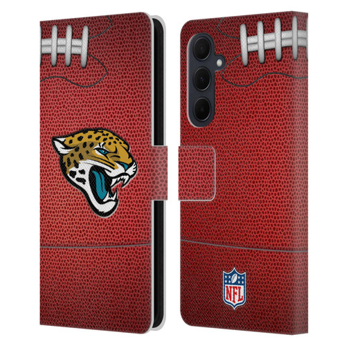 NFL Jacksonville Jaguars Graphics Football Leather Book Wallet Case Cover For Samsung Galaxy A35 5G