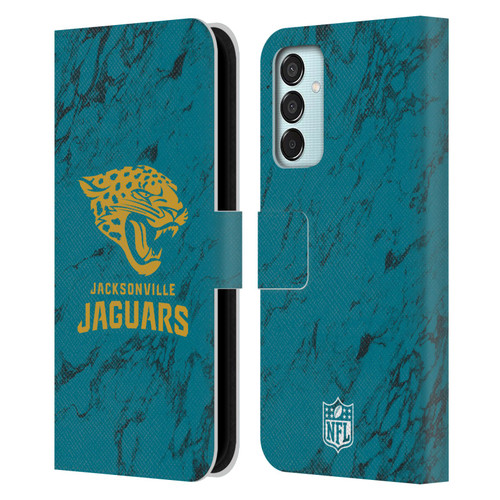 NFL Jacksonville Jaguars Graphics Coloured Marble Leather Book Wallet Case Cover For Samsung Galaxy M15/F15 5G