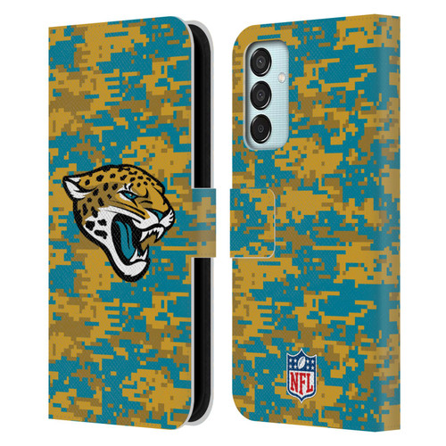 NFL Jacksonville Jaguars Graphics Digital Camouflage Leather Book Wallet Case Cover For Samsung Galaxy M15/F15 5G