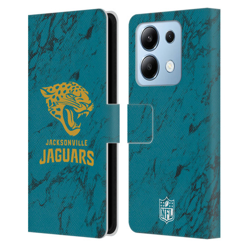 NFL Jacksonville Jaguars Graphics Coloured Marble Leather Book Wallet Case Cover For Xiaomi Redmi Note 13/13 Pro 5G