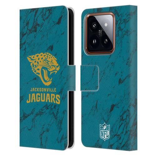 NFL Jacksonville Jaguars Graphics Coloured Marble Leather Book Wallet Case Cover For Xiaomi 14