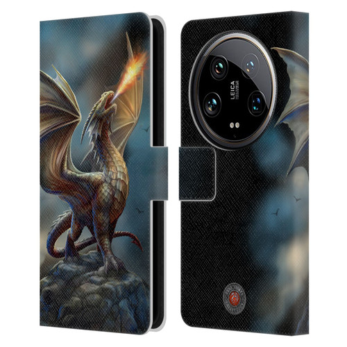 Anne Stokes Dragons Noble Leather Book Wallet Case Cover For Xiaomi 14 Ultra