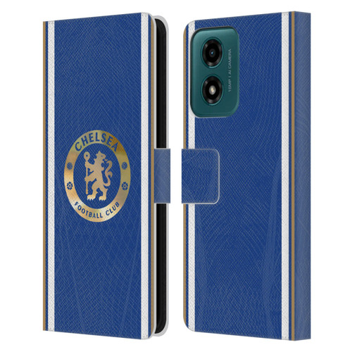 Chelsea Football Club 2023/24 Kit Home Leather Book Wallet Case Cover For Motorola Moto G04/G04s/G24 4G