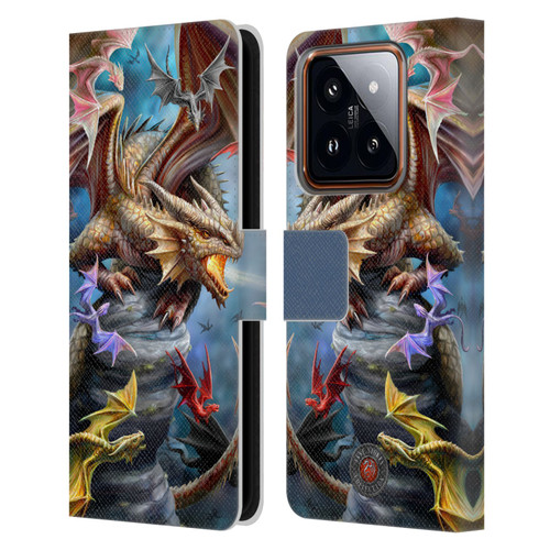 Anne Stokes Dragons 4 Clan Leather Book Wallet Case Cover For Xiaomi 14