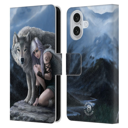 Anne Stokes Wolves Protector Leather Book Wallet Case Cover For Apple iPhone 16