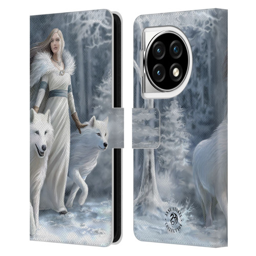 Anne Stokes Wolves Winter Guardians Leather Book Wallet Case Cover For OPPO OnePlus Ace 3 5G