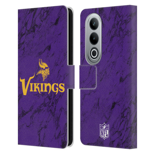 NFL Minnesota Vikings Graphics Coloured Marble Leather Book Wallet Case Cover For OPPO OnePlus Ace 3V 5G