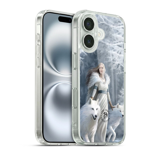 Anne Stokes Wolves Winter Guardians Soft Gel Case for Apple iPhone 16
