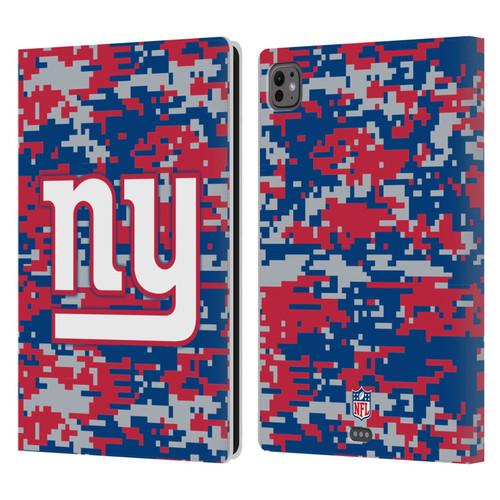 NFL New York Giants Graphics Digital Camouflage Leather Book Wallet Case Cover For Apple iPad Pro 11 M4 2024