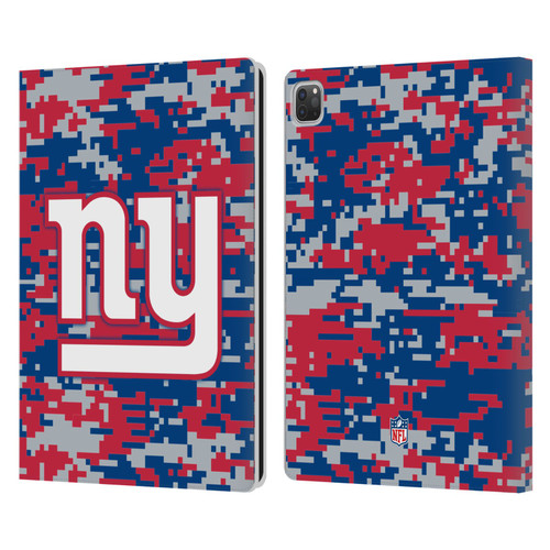 NFL New York Giants Graphics Digital Camouflage Leather Book Wallet Case Cover For Apple iPad Pro 13 M4 2024