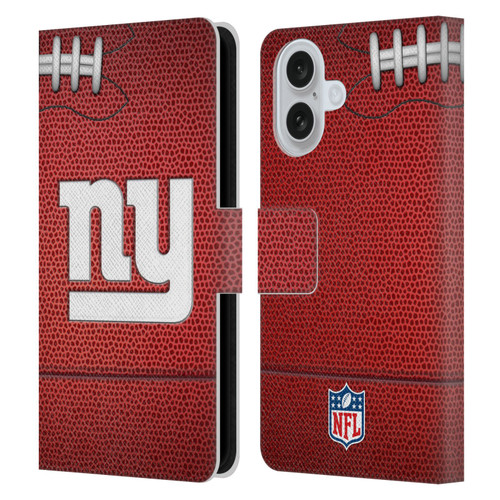 NFL New York Giants Graphics Football Leather Book Wallet Case Cover For Apple iPhone 16