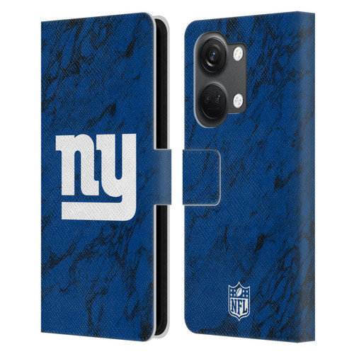 NFL New York Giants Graphics Coloured Marble Leather Book Wallet Case Cover For OnePlus Nord 3 5G