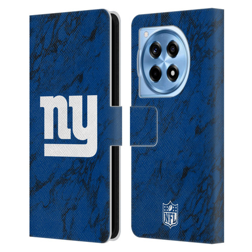 NFL New York Giants Graphics Coloured Marble Leather Book Wallet Case Cover For OnePlus 12R