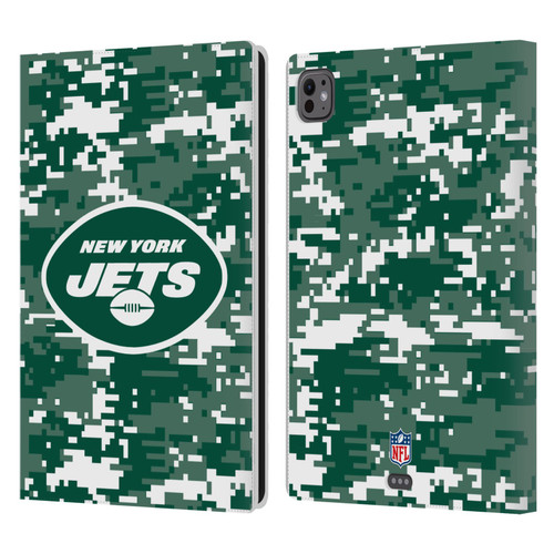 NFL New York Jets Graphics Digital Camouflage Leather Book Wallet Case Cover For Apple iPad Pro 11 M4 2024