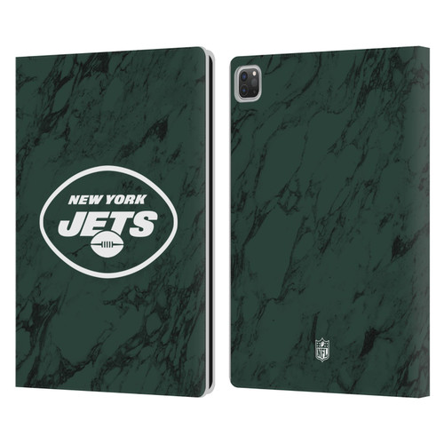 NFL New York Jets Graphics Coloured Marble Leather Book Wallet Case Cover For Apple iPad Pro 13 M4 2024