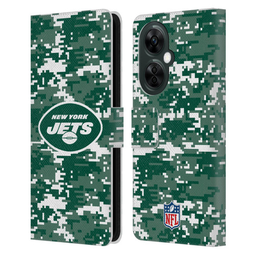NFL New York Jets Graphics Digital Camouflage Leather Book Wallet Case Cover For OnePlus Nord CE 3 Lite 5G
