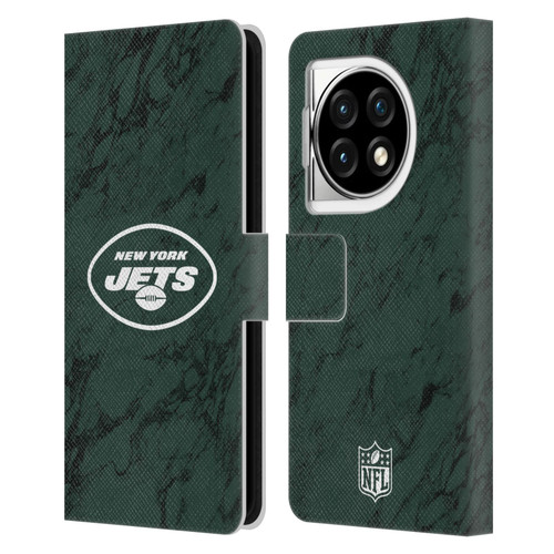 NFL New York Jets Graphics Coloured Marble Leather Book Wallet Case Cover For OPPO OnePlus Ace 3 5G