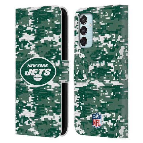 NFL New York Jets Graphics Digital Camouflage Leather Book Wallet Case Cover For Samsung Galaxy M15/F15 5G