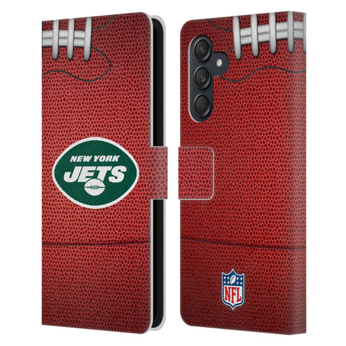 NFL New York Jets Graphics Football Leather Book Wallet Case Cover For Samsung Galaxy M55 5G