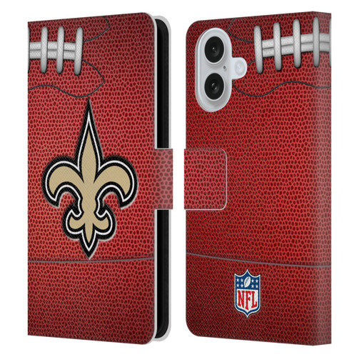 NFL New Orleans Saints Graphics Football Leather Book Wallet Case Cover For Apple iPhone 16 NFL New Orleans Saints Graphics Football Leather Book Wallet Case Cover For Apple iPhone 16