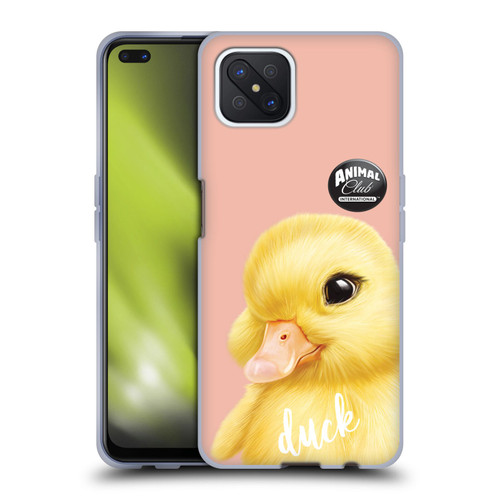 Animal Club International Faces Duck Soft Gel Case for OPPO Reno4 Z 5G