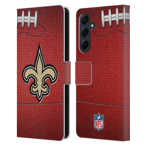 NFL New Orleans Saints Graphics Football Leather Book Wallet Case Cover For Samsung Galaxy A55 5G