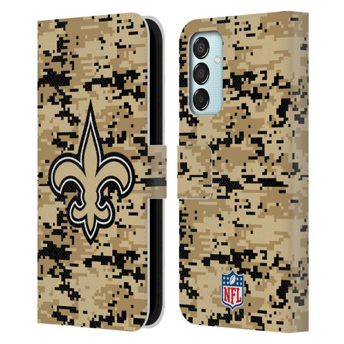 NFL New Orleans Saints Graphics Digital Camouflage Leather Book Wallet Case Cover For Samsung Galaxy M15/F15 5G
