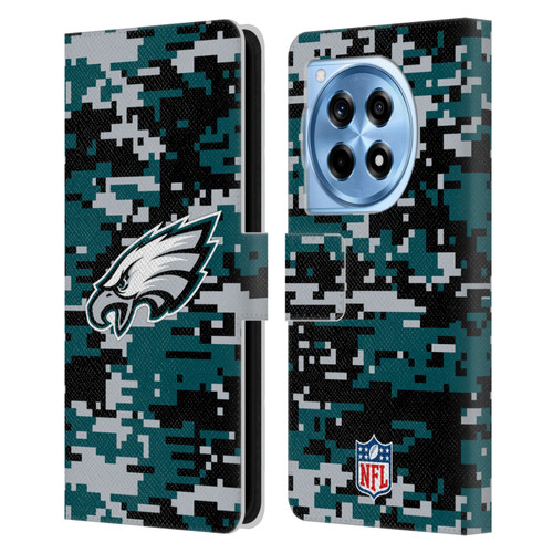 NFL Philadelphia Eagles Graphics Digital Camouflage Leather Book Wallet Case Cover For OnePlus 12R