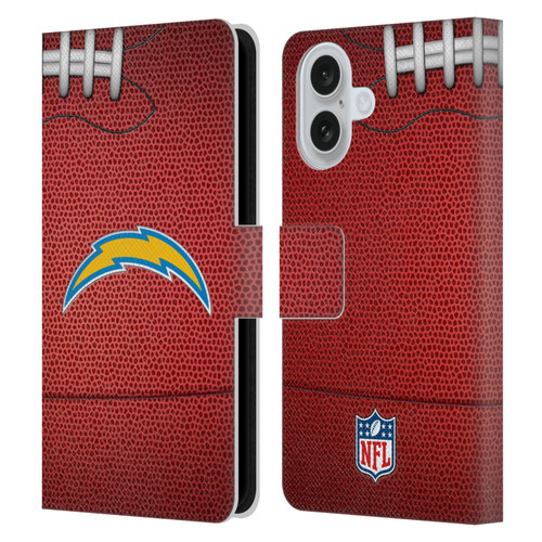 NFL Los Angeles Chargers Graphics Football Leather Book Wallet Case Cover For Apple iPhone 16
