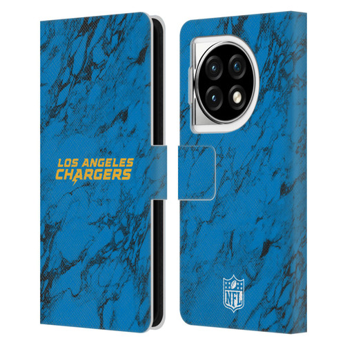 NFL Los Angeles Chargers Graphics Coloured Marble Leather Book Wallet Case Cover For OPPO OnePlus Ace 3 5G