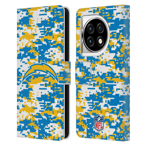 NFL Los Angeles Chargers Graphics Digital Camouflage Leather Book Wallet Case Cover For OPPO OnePlus Ace 3 5G