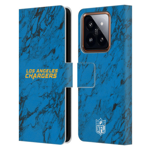 NFL Los Angeles Chargers Graphics Coloured Marble Leather Book Wallet Case Cover For Xiaomi 14