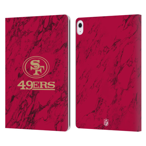 NFL San Francisco 49ers Graphics Coloured Marble Leather Book Wallet Case Cover For Apple iPad Air 13 2024/2025