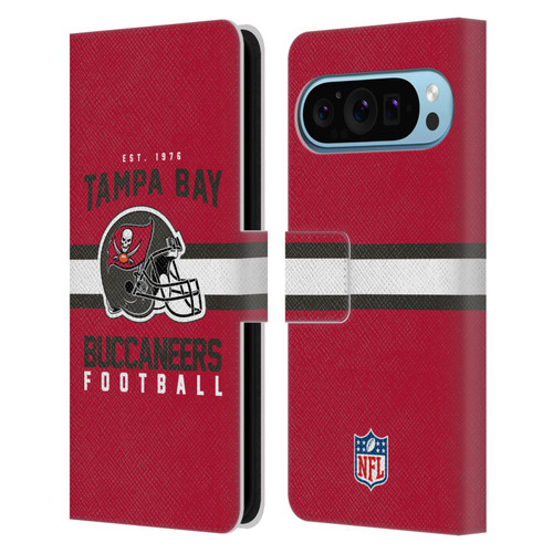 NFL Tampa Bay Buccaneers Graphics Helmet Typography Leather Book Wallet Case Cover For Google Pixel 9 / Pixel 9 Pro NFL Tampa Bay Buccaneers Graphics Helmet Typography Leather Book Wallet Case Cover For Google Pixel 9 / Pixel 9 Pro